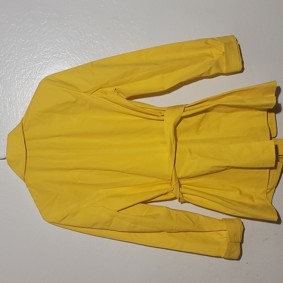 Ellen Tracy Yellow Blazer Wrap Tie Jacket 6 - Picture 10 of 10